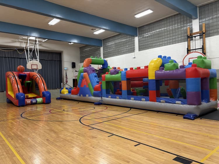 Block Party Obstacle Course with Slide