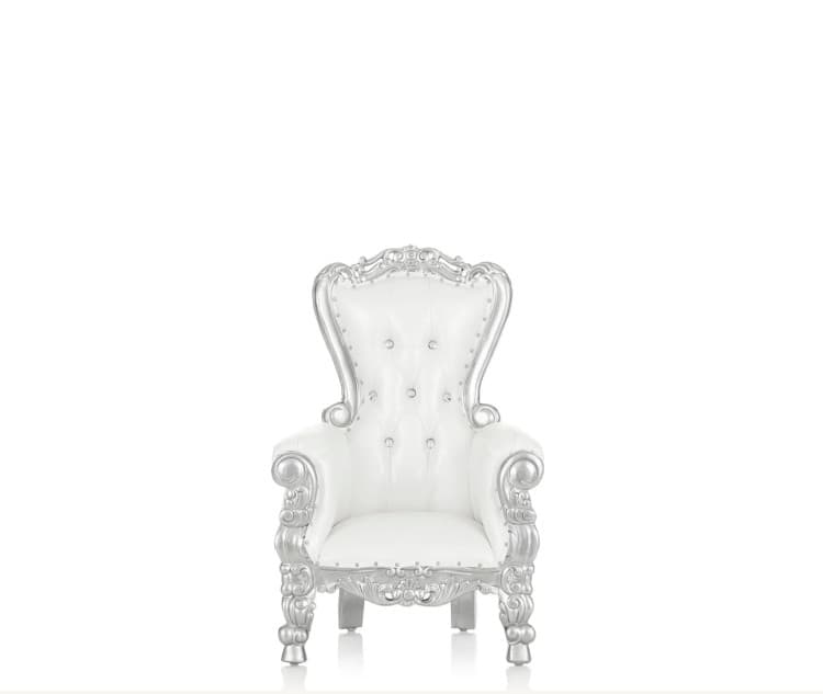Silver Royal Kid's Throne Chair