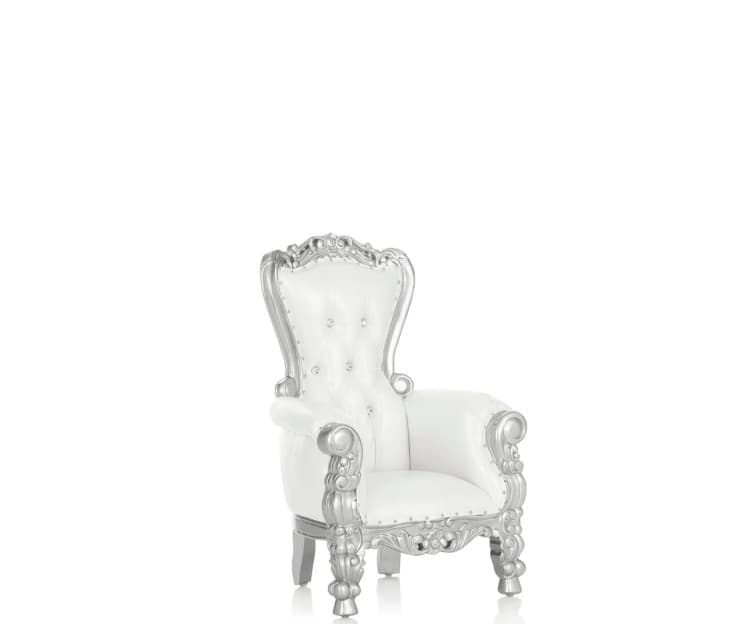 Silver Royal Kid's Throne Chair