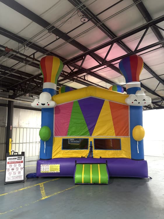 BIRTHDAY BALLOON Large Bounce House with Slide