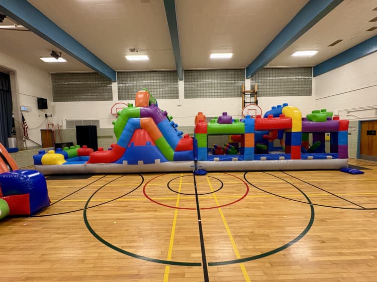 Block Party Obstacle Course with Slide