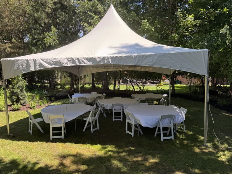 Tent, Table, & Chair Package for 40