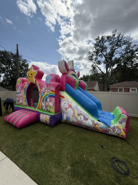 The Pink Magical Unicorn Bounce & Slide Combo