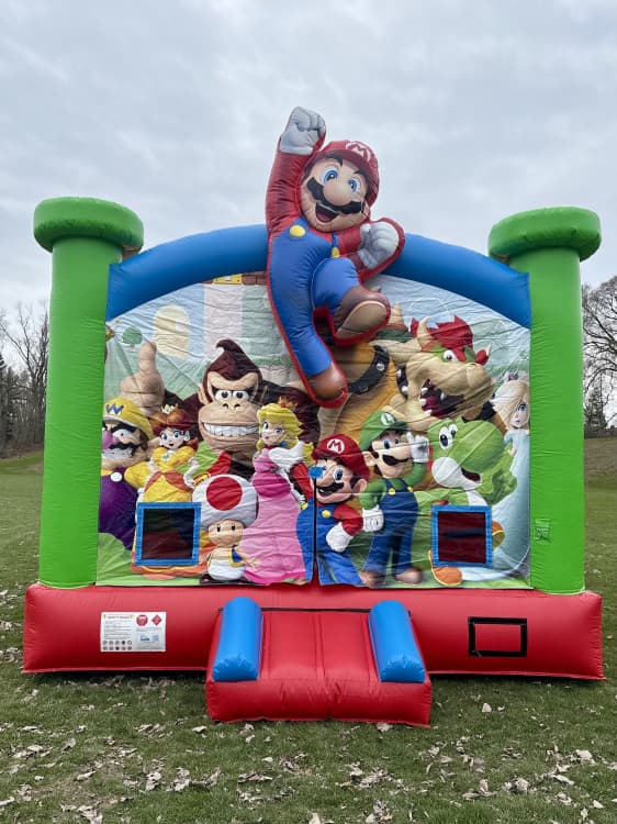 Mario & Luigi Bounce House with Slide
