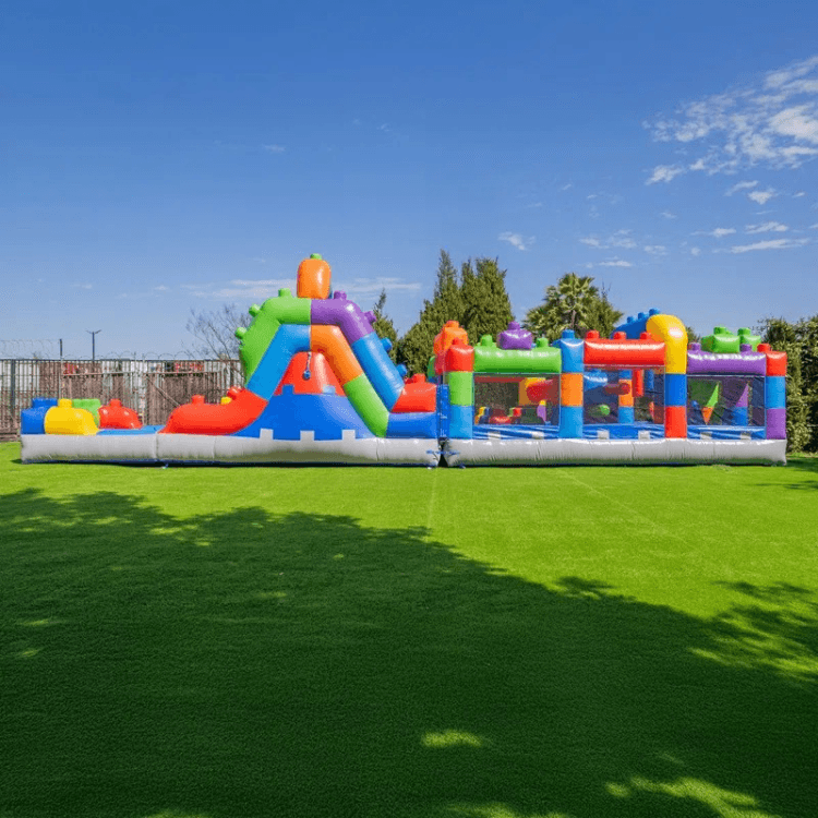 Block Party Obstacle Course with Slide